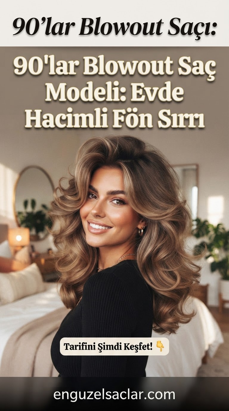90'lar Blowout Saçı:90'lar Blowout Saç Modeli: Evde Hacimli Fön Sırrı