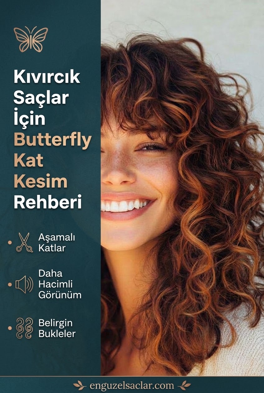 Kıvırcık Saçlar İçin Butterfly Kat Kesim Rehberi