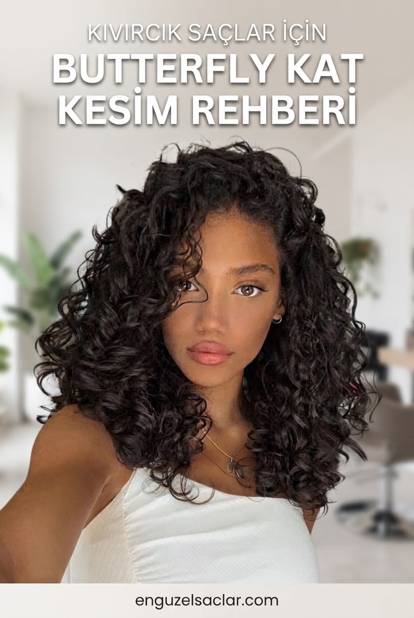Kıvırcık Saçlar İçin Butterfly Kat Kesim Rehberi