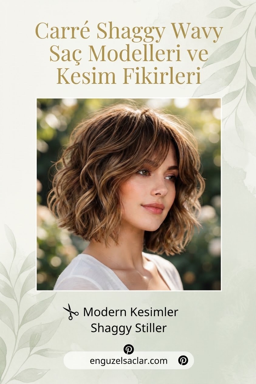 Carre Shaggy Wavy Saç Modelleri ve Kesim Fikirleri