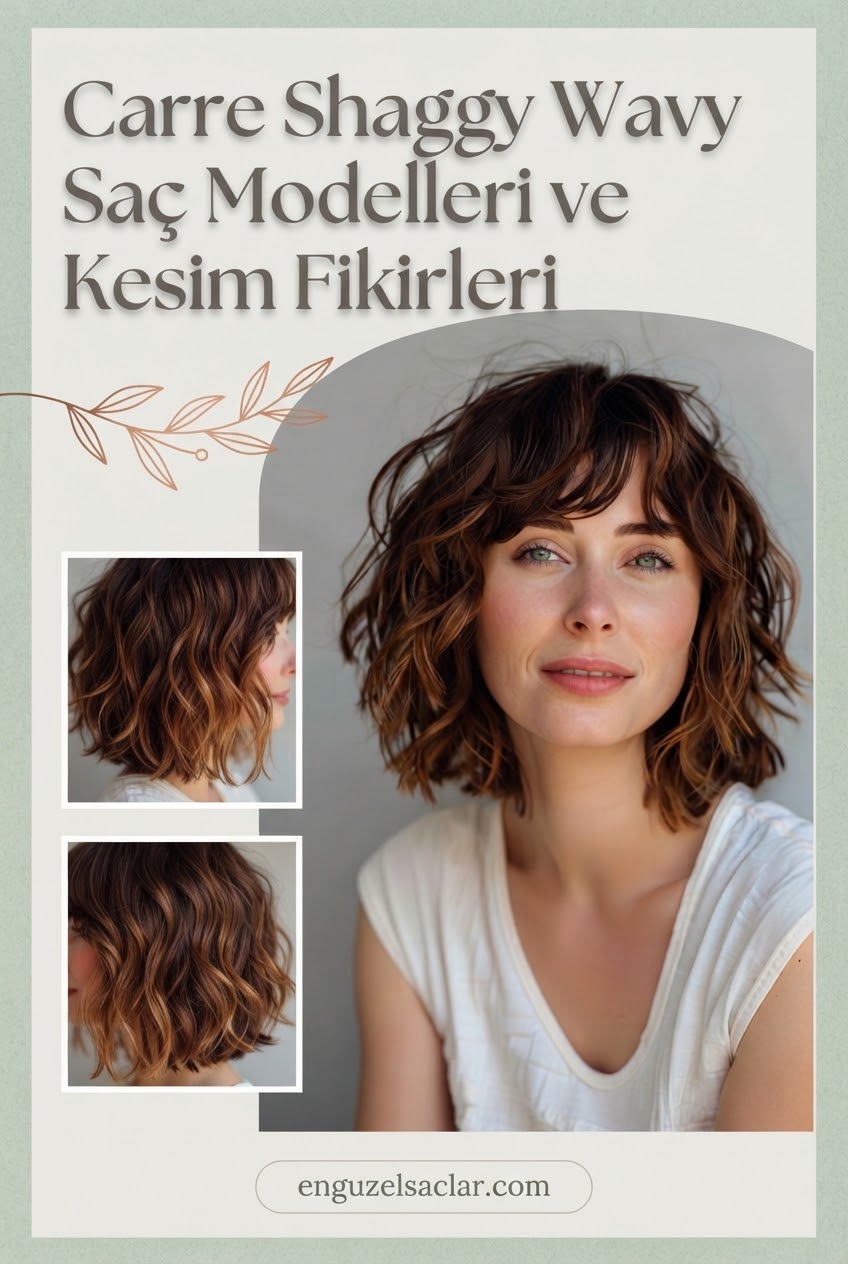 Carre Shaggy Wavy Saç Modelleri ve Kesim Fikirleri