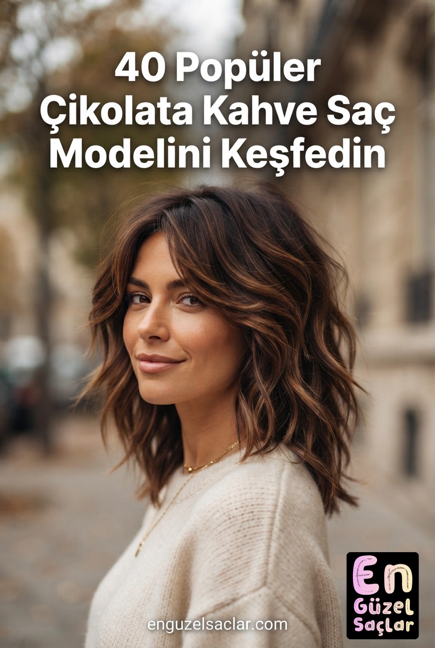 40 Popüler Çikolata Kahve Saç Modelini Keşfedin