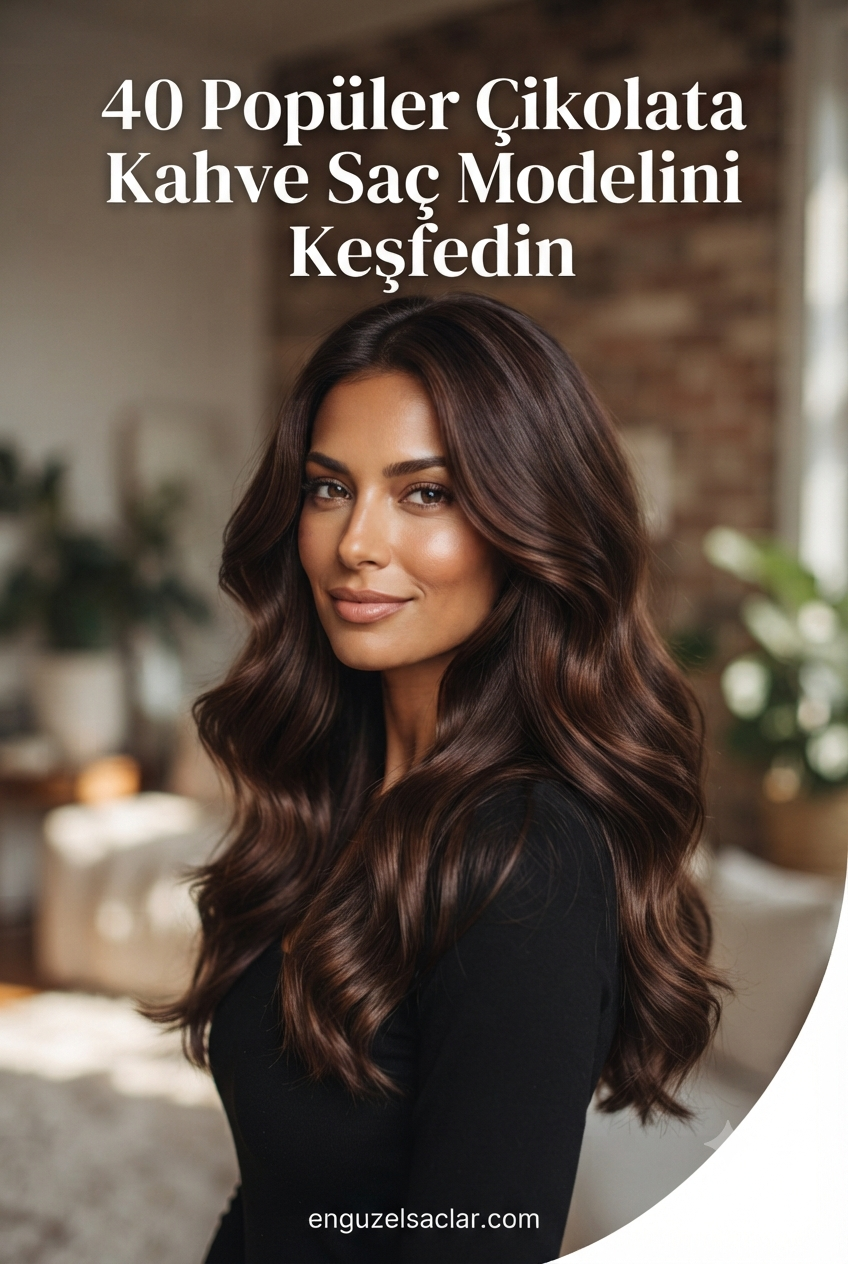 40 Popüler Çikolata Kahve Saç Modelini Keşfedin