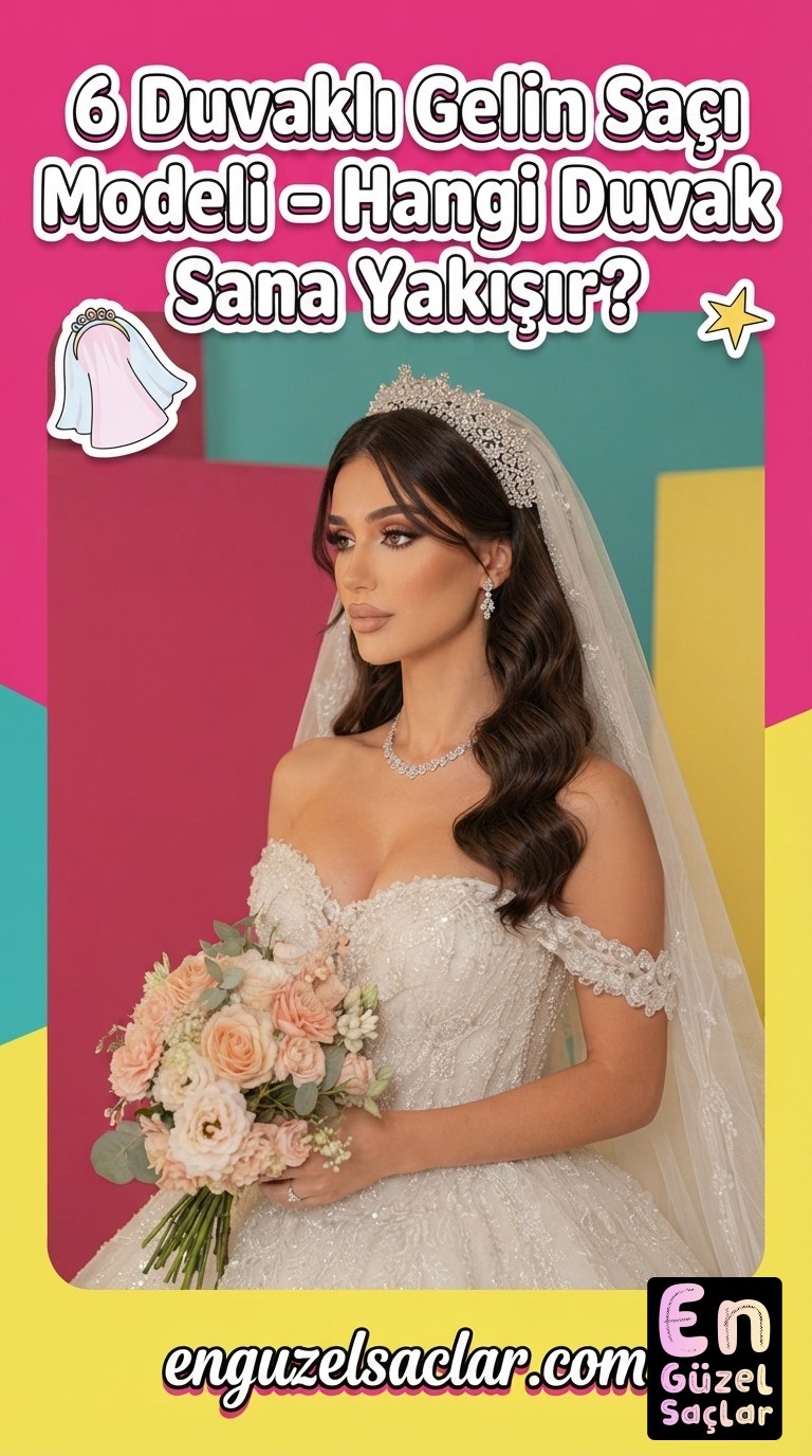 6 Duvaklı Gelin Saçı Modeli - Hangi Duvak Sana Yakışır?