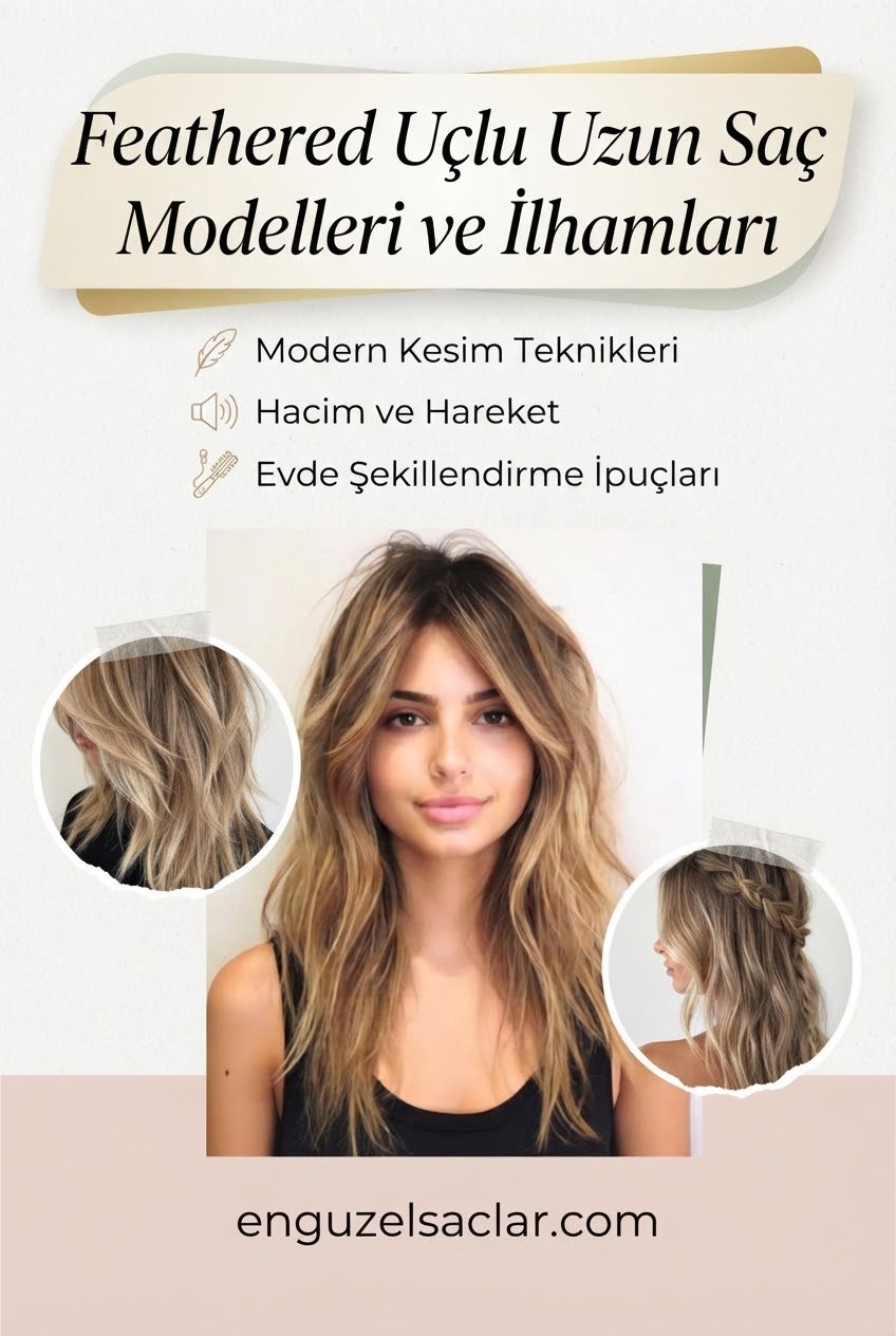 Feathered Uçlu Uzun Saç Modelleri ve İlhamları