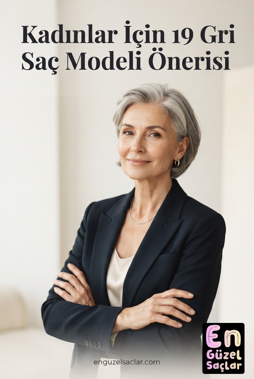 Kadınlar İçin 19 Gri Saç Modeli Önerisi