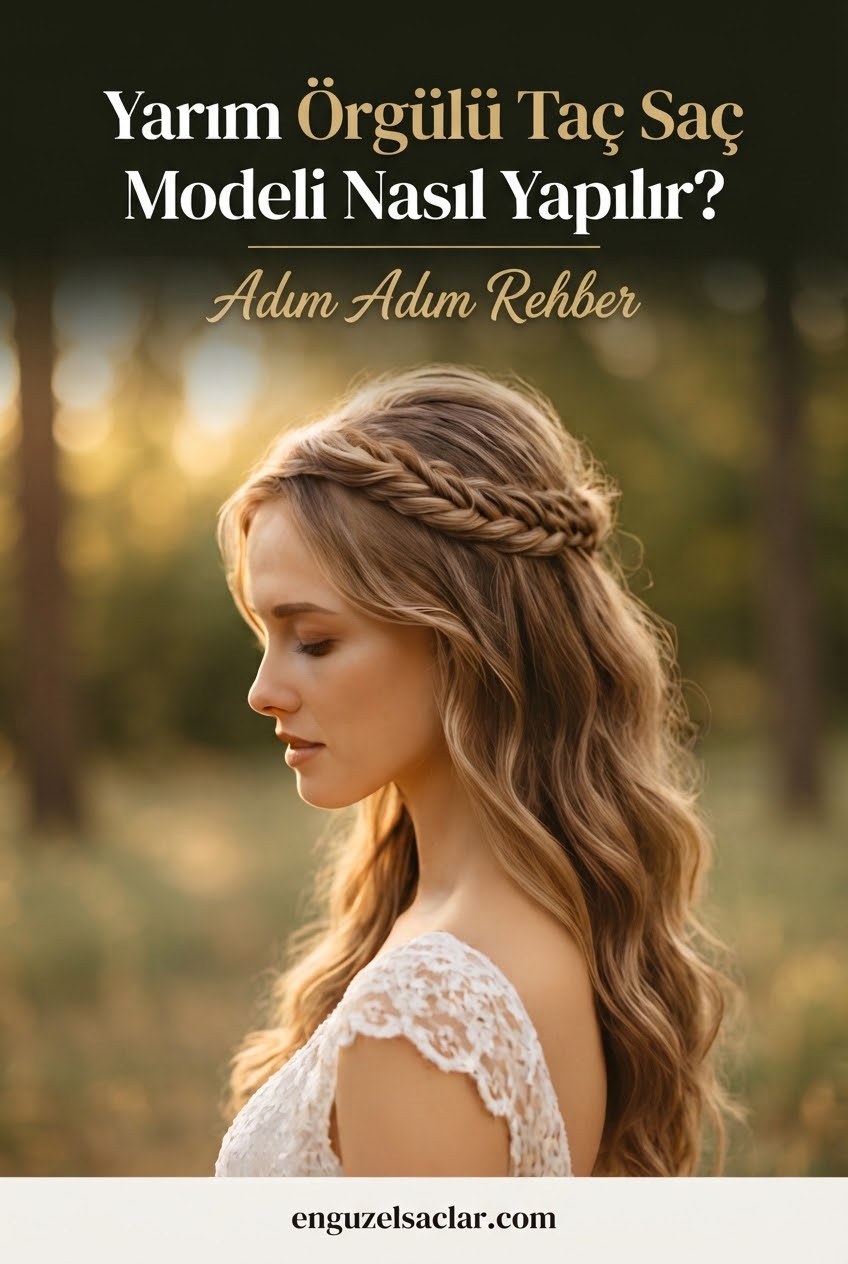 Yarım Örgülü Taç Saç Modeli Nasıl Yapılır?