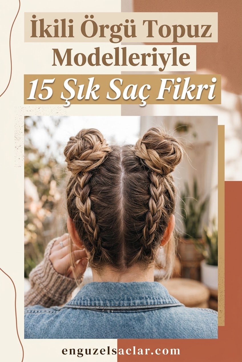 İkili Örgü Topuz Modelleriyle 15 Şık Saç Fikri