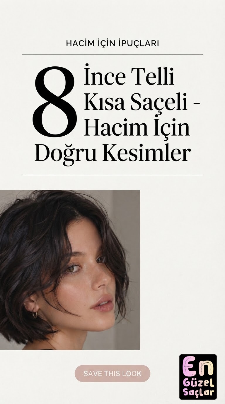 8 İnce Telli Kısa Saç Modeli - Hacim İçin Doğru Kesimler