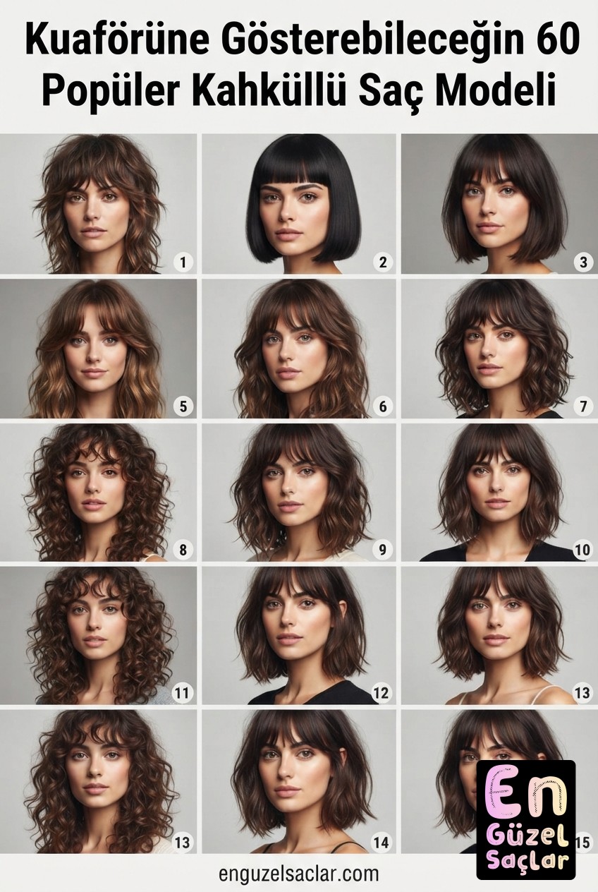 Kuaförüne Gösterebileceğin 60 Popüler Kahküllü Saç Modeli