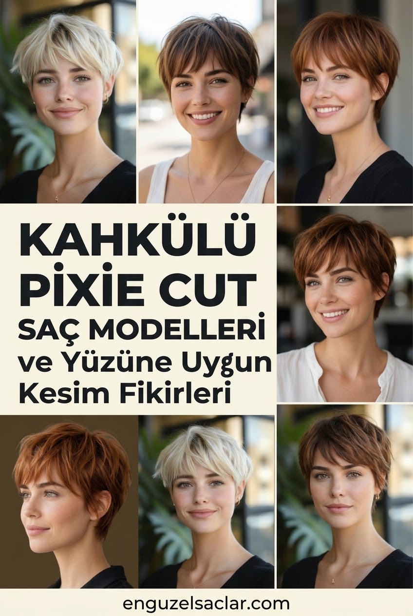 Kahkülü Pixie Cut Saç Modelleri ve Yüzüne Uygun Kesim Fikirleri