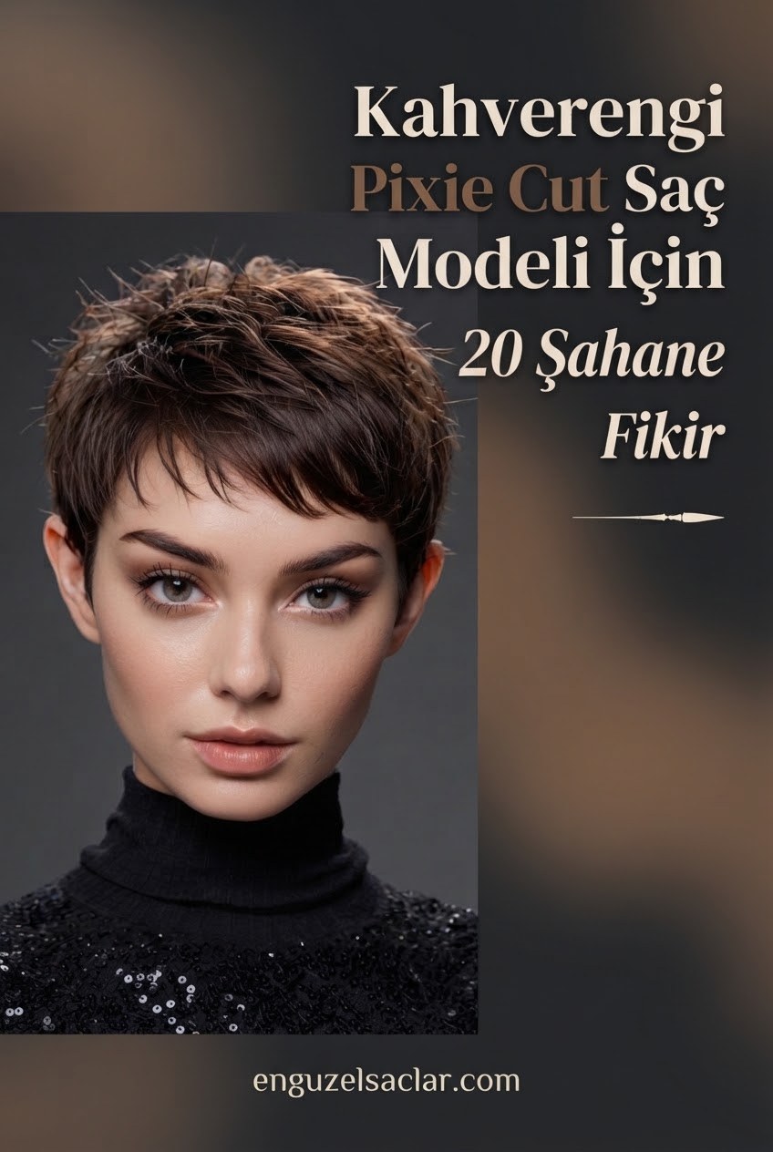 Kahverengi Pixie Cut Saç Modeli İçin 20 Şahane Fikir