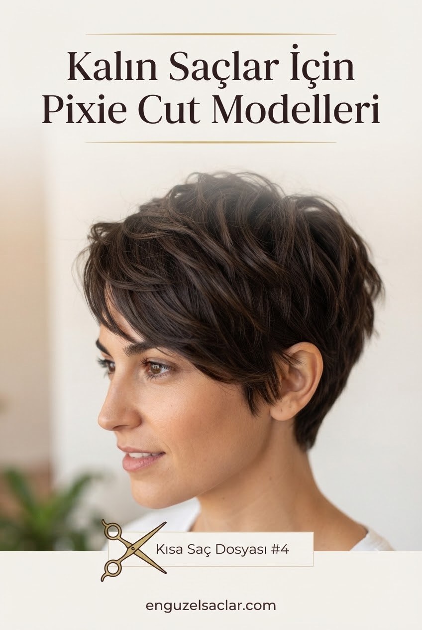 Kalın Saçlar İçin Pixie Cut Modelleri