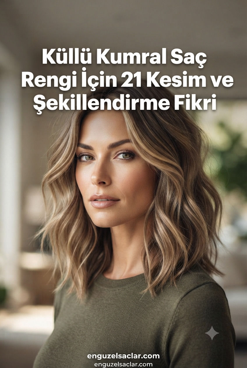 Küllü Kumral Saç Rengi İçin 21 Kesim ve Şekillendirme Fikri