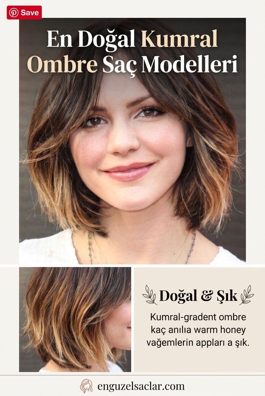 En Doğal Kumral Ombre Saç Modelleri