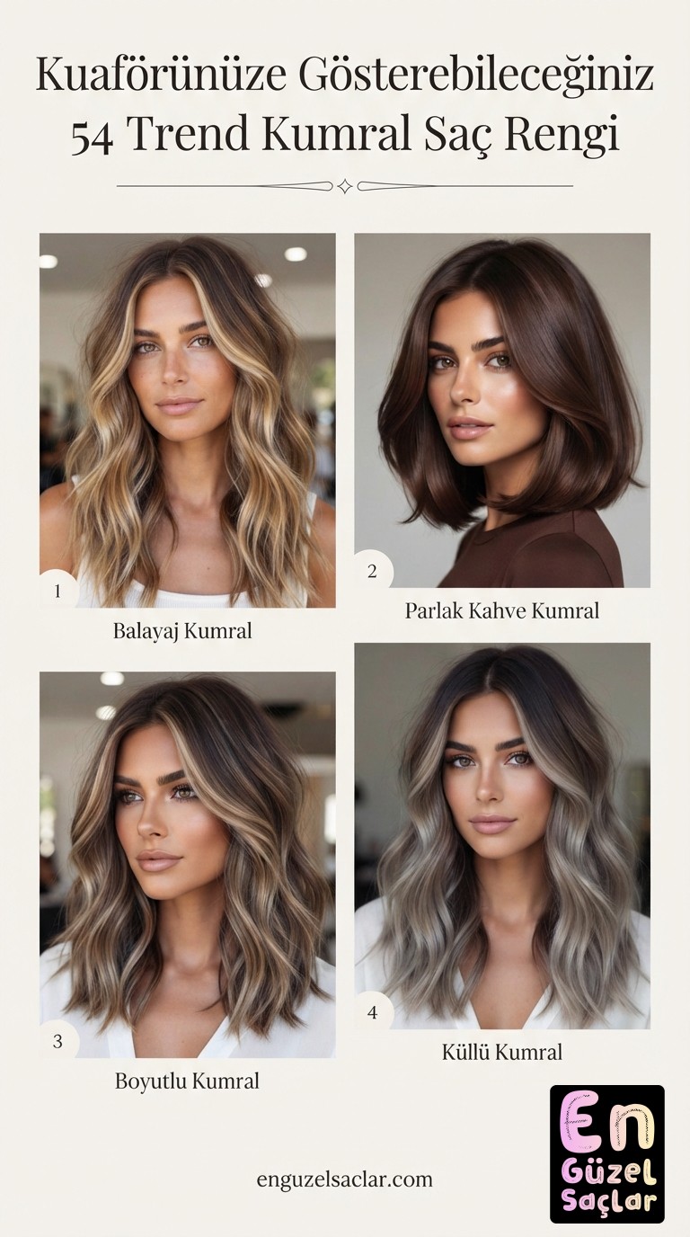 Kuaförünüze Gösterebileceğiniz 54 Trend Kumral Saç Rengi