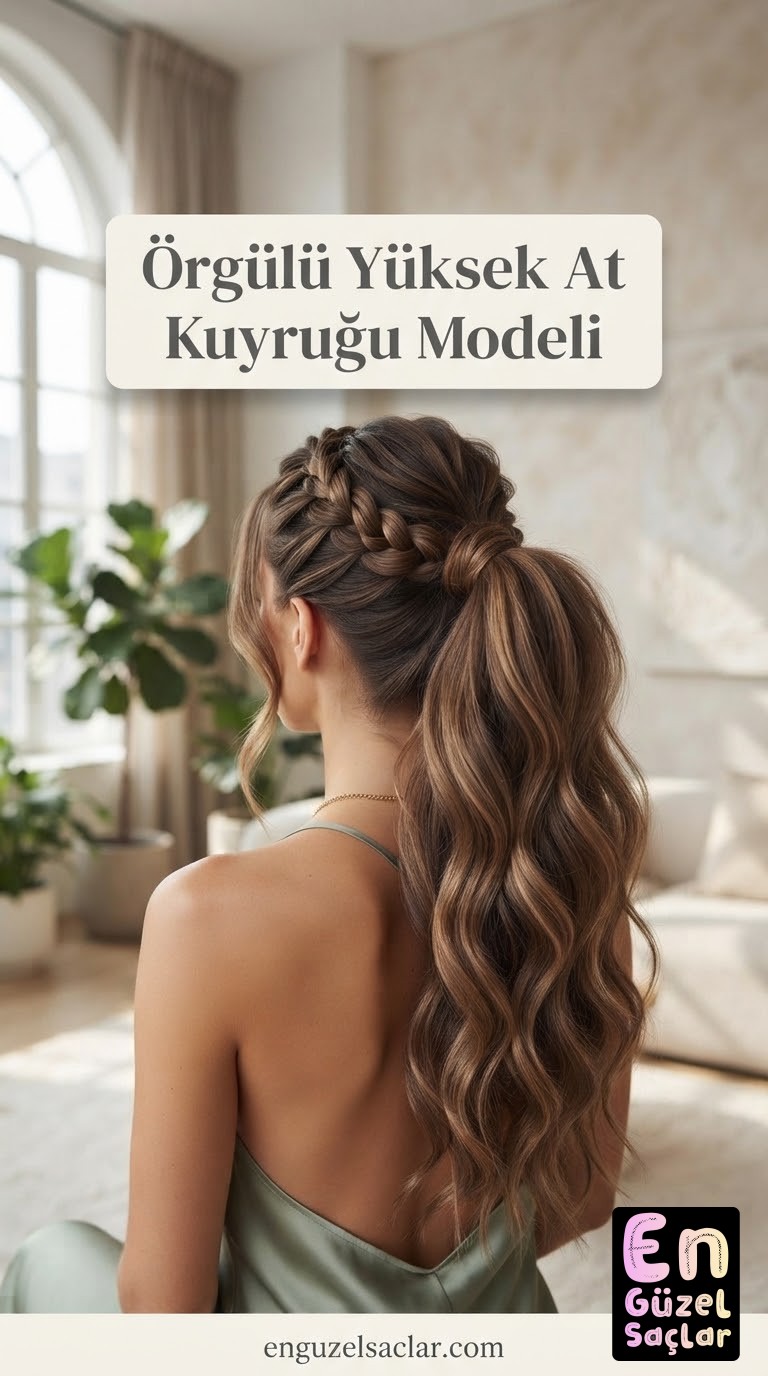 Örgülü Yüksek At Kuyruğu Modeli