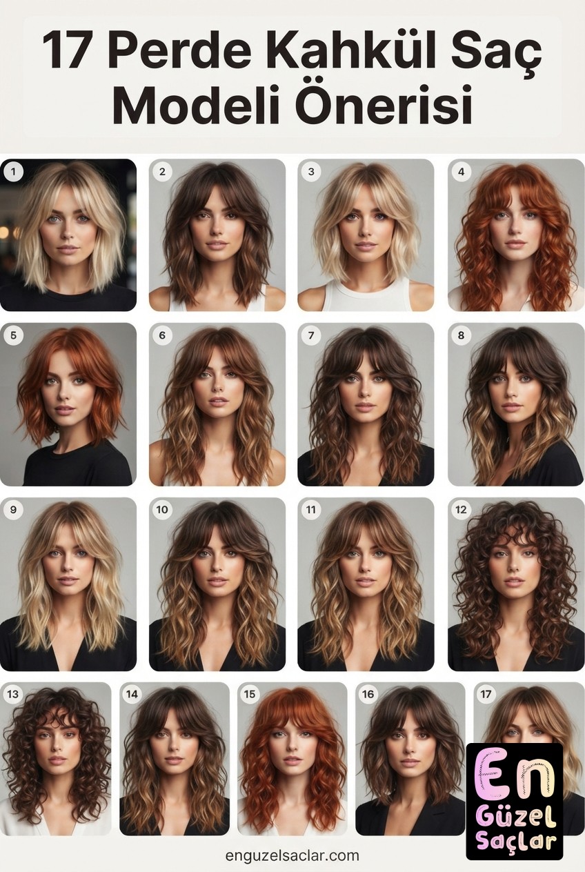17 Perde Kahkül Saç Modeli Önerisi
