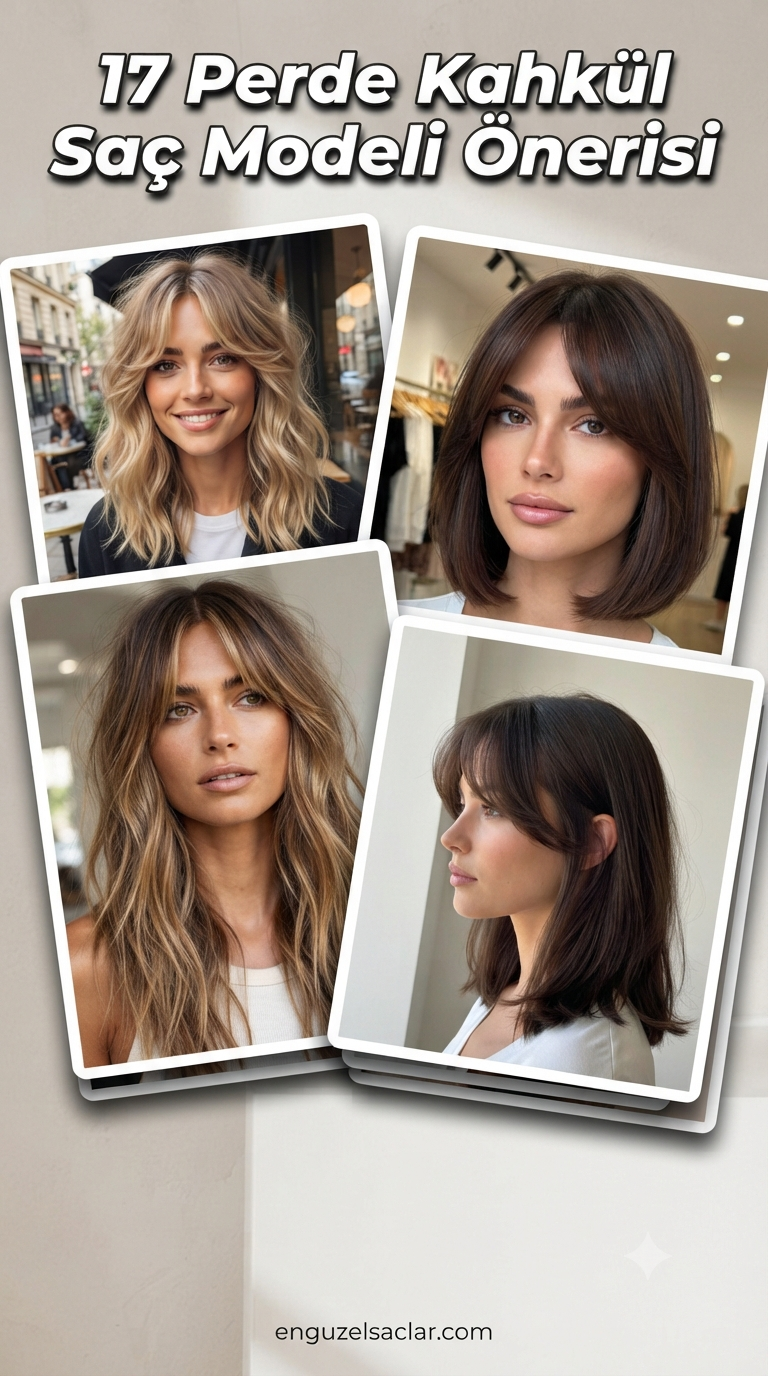 17 Perde Kahkül Saç Modeli Önerisi