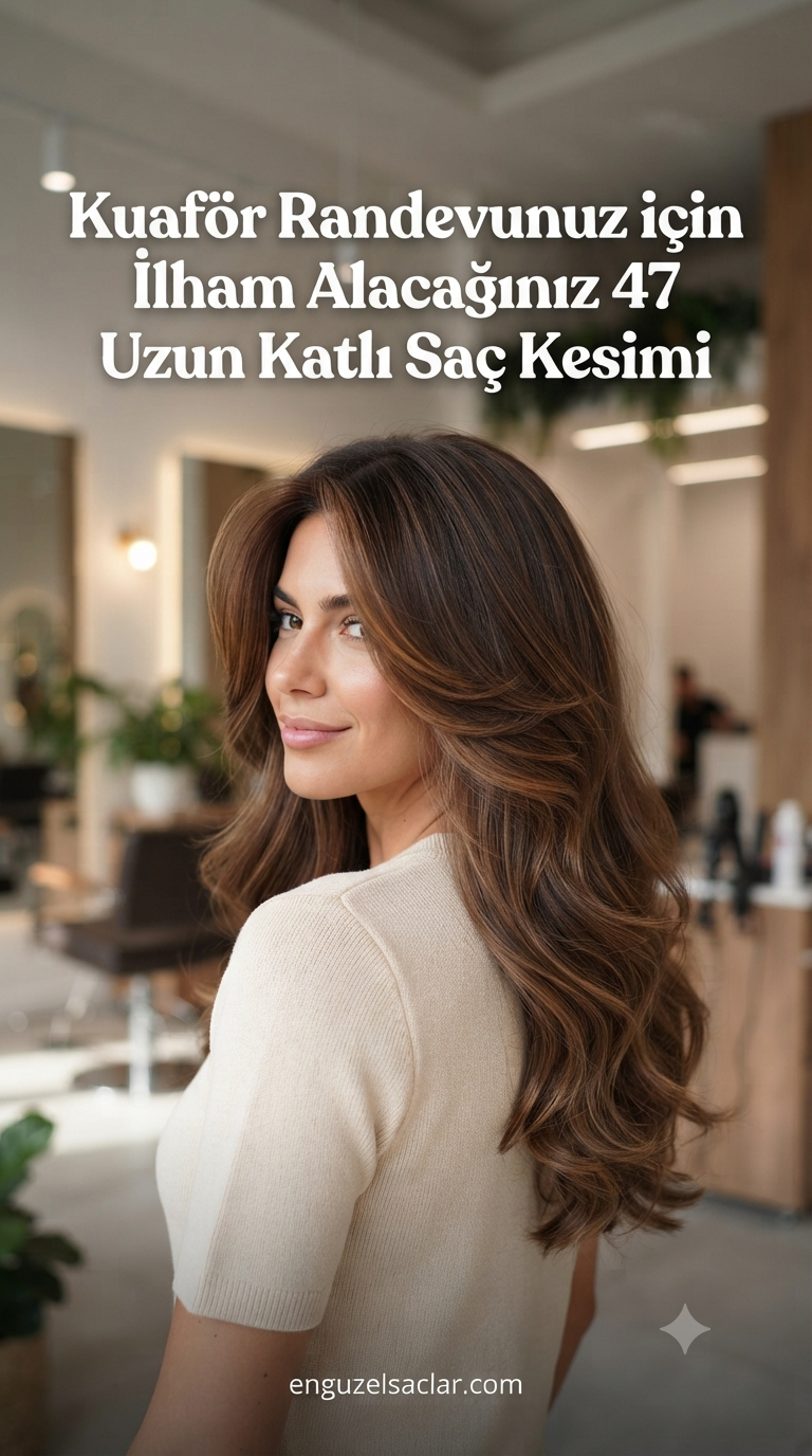 Kuaför Randevunuz için İlham Alacağınız 47 Uzun Katlı Saç Kesimi