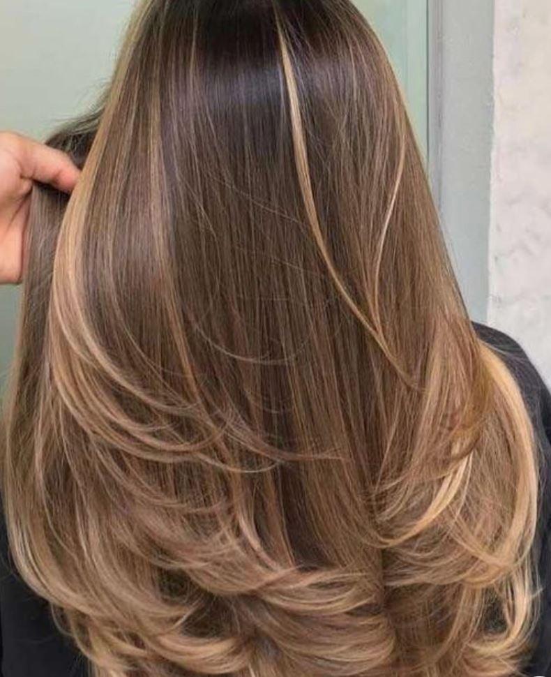Sıcak balayage renkleri saç