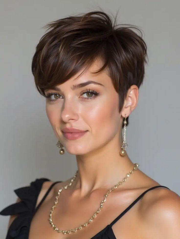 Feminen kahverengi pixie