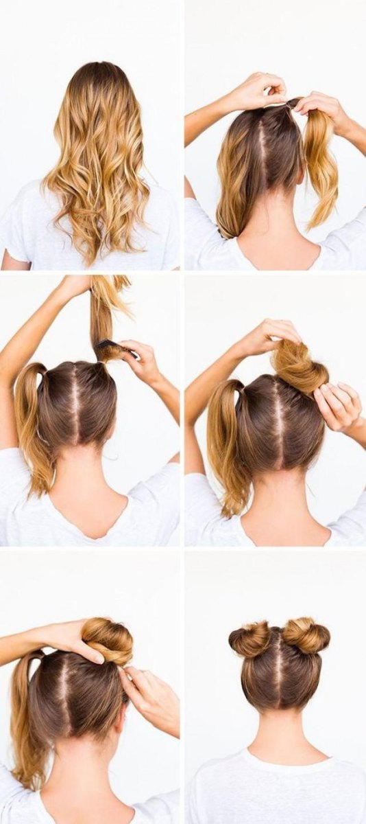 Space bun topuz sarma aşaması
