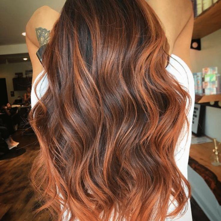 Tarçın bakır balayage