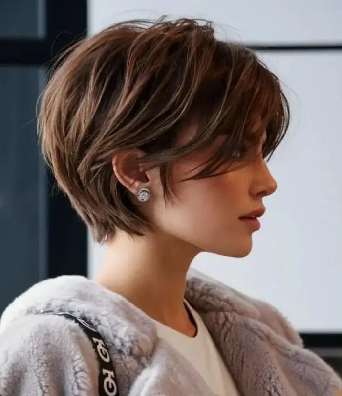 Trend kahverengi pixie modelleri
