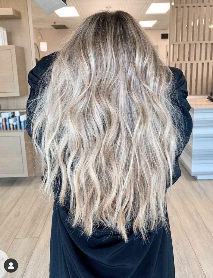 Katlı koel blonde balayage saç