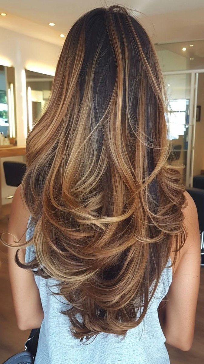 Boyutlu balayage katlı saç