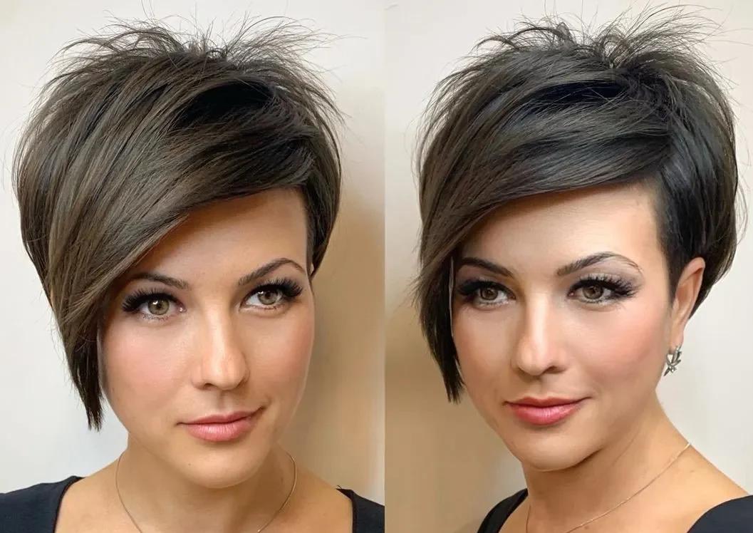 Yüze uygun pixie kesim
