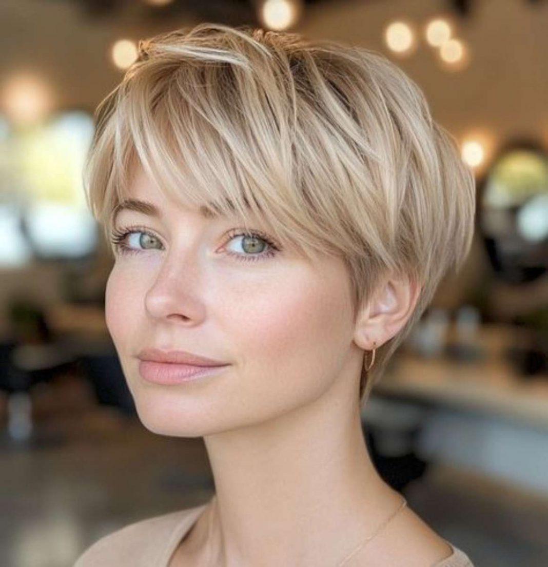 Zarif feminen pixie saç
